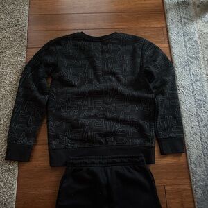 Jordan Black Graphic Kids Crewneck
